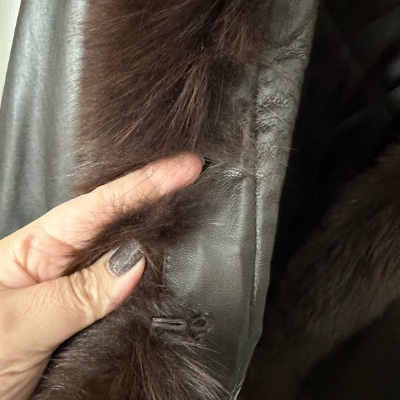 Leather & Fox fur jacket - Picture 3 of 4